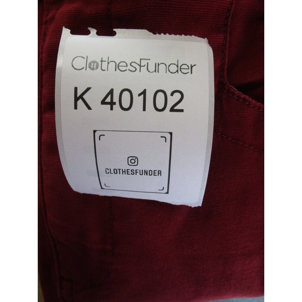 Anthropologie Red Pants with Patterned Trim - Picture 11 of 11